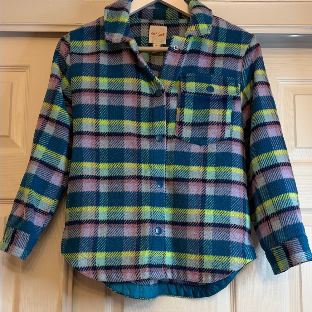 Cat & Jack Multicolor Plaid Button Down Shirt - Picture 2 of 7